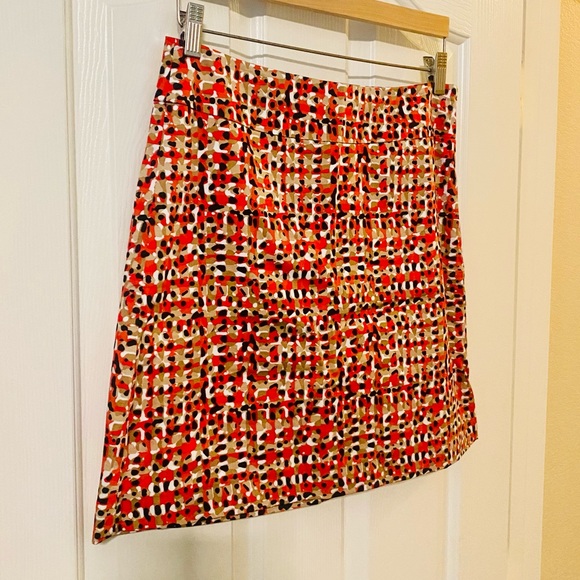 EUC Ann Taylor Patterned A Line Mini Skirt - Picture 8 of 13